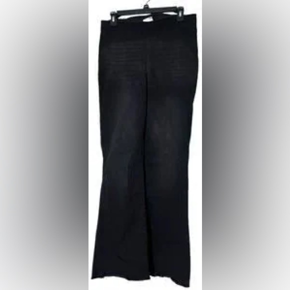 Knox Rose pull on black corduroy flare pants with frayed ends - Picture 2 of 6